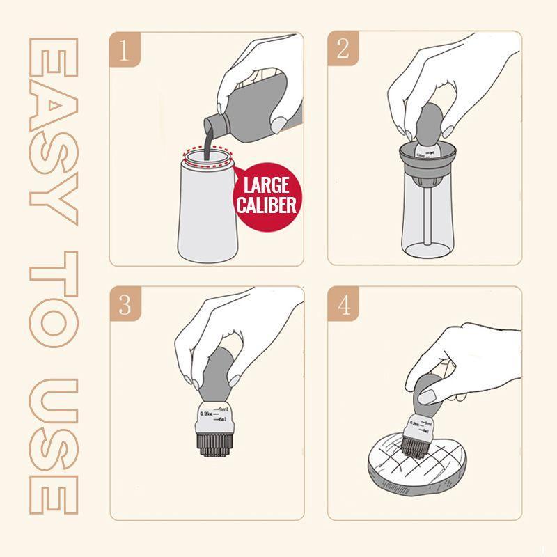 Bouteille de Contrôle d'Huile avec Pinceau en Silicone 3