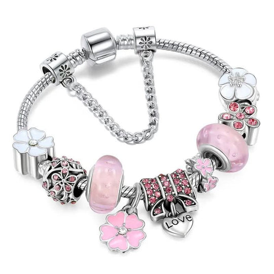 Bracelet Femme à Breloques Floral 1
