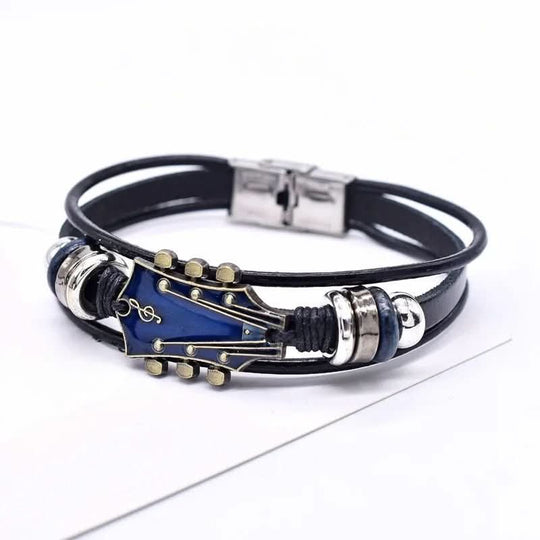 Bracelet en cuir inspiré de la guitare pour hommes et femmes 10