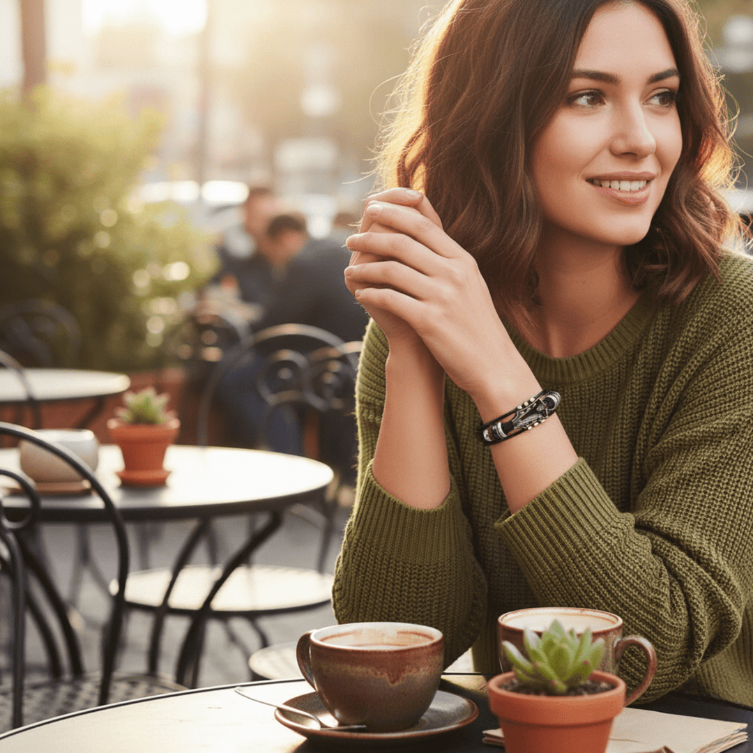 Bracelet en cuir inspiré de la guitare pour hommes et femmes 3