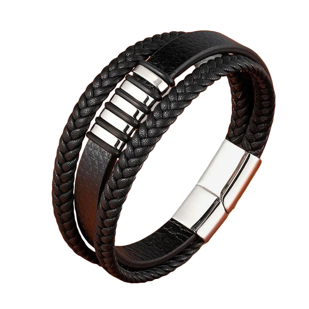 Bracelet en cuir pour homme - Accessoire intemporel et élégant 0