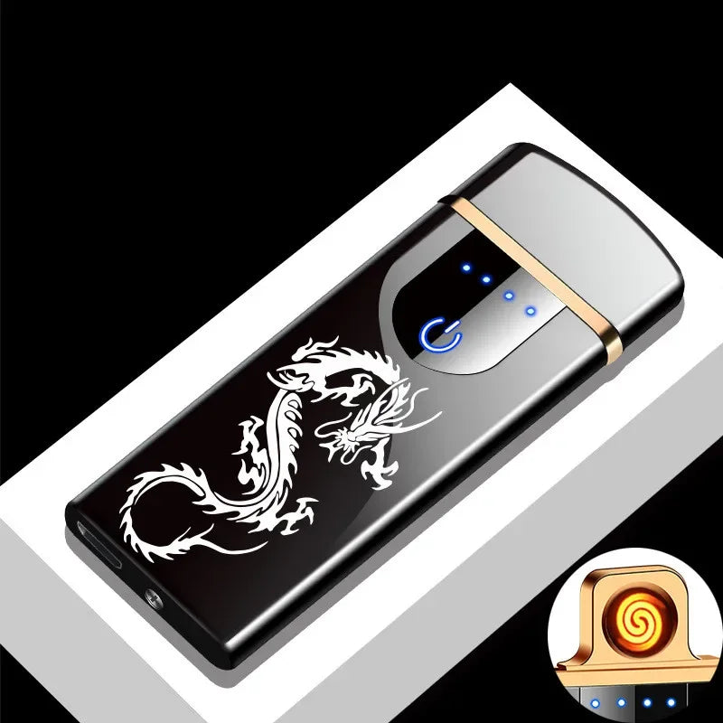 Briquet Plasma Rechargeable USB Résistant au Vent Design Moderne en Métal 10