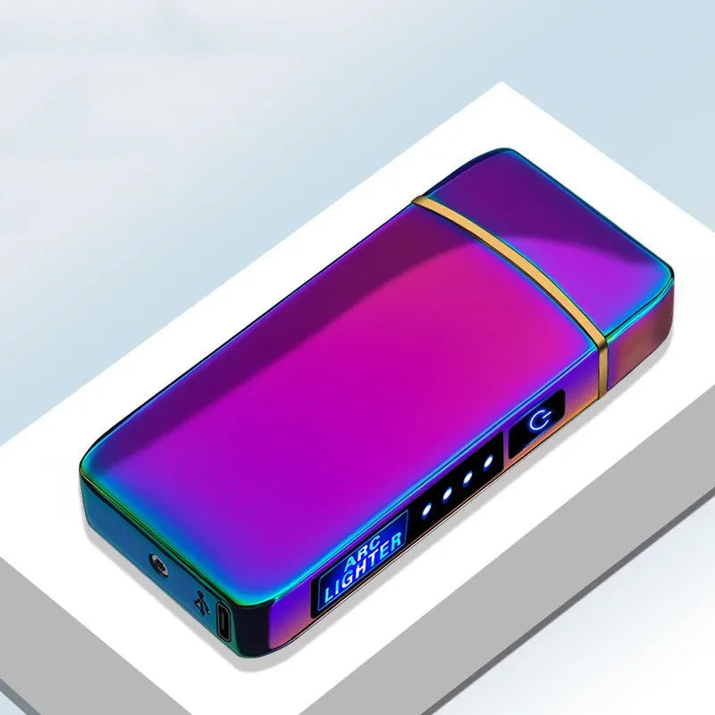 Briquet Plasma Rechargeable USB Résistant au Vent Design Moderne en Métal 20