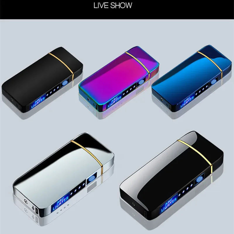 Briquet Plasma Rechargeable USB Résistant au Vent Design Moderne en Métal 6