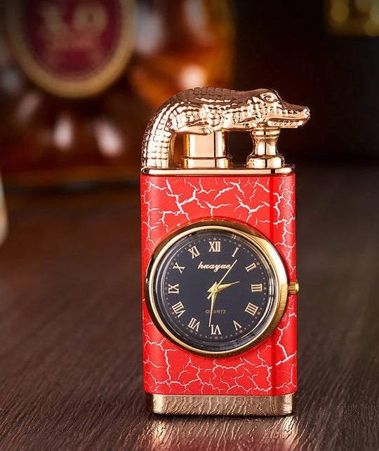 Briquet Tempête à Flamme Bleue Rechargeable avec Tête en Alligator 4