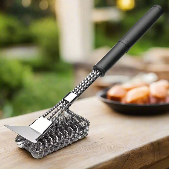 Brosse Barbecue Ergonomique Avec Grattoir Intégré Pour Un Nettoyage Efficace 1