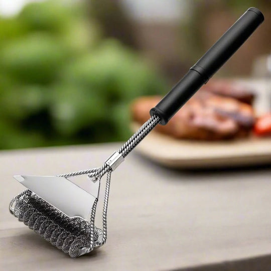 Brosse Barbecue Ergonomique Avec Grattoir Intégré Pour Un Nettoyage Efficace 2