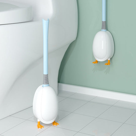Brosse WC Silicone Design Ergonomique avec Tête à 360° pour Accessoires Toilette 3