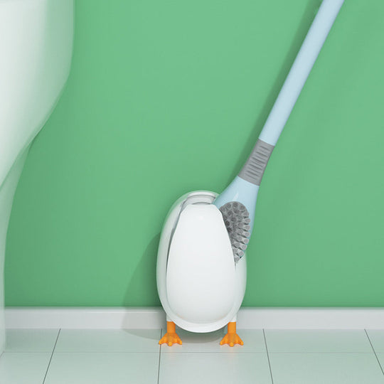 Brosse WC Silicone Design Ergonomique avec Tête à 360° pour Accessoires Toilette 4