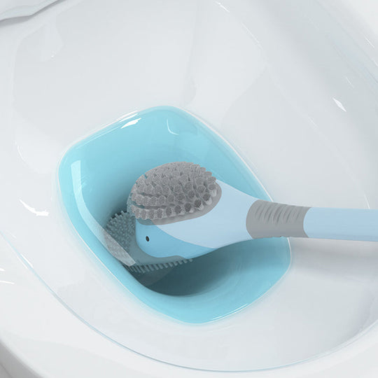 Brosse WC Silicone Design Ergonomique avec Tête à 360° pour Accessoires Toilette 5