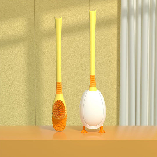 Brosse WC Silicone Design Ergonomique avec Tête à 360° pour Accessoires Toilette 8