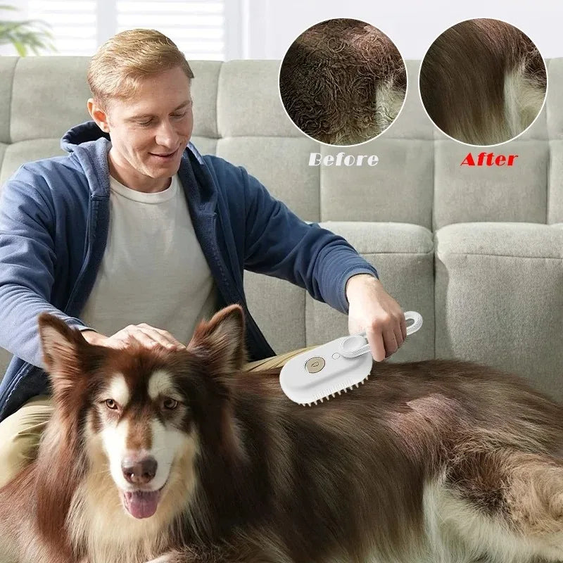 Brosse à vapeur électrique 3 en 1 pour animaux de compagnie 3