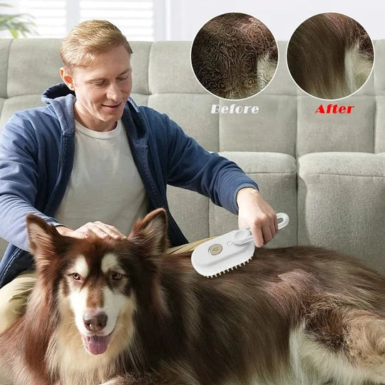 Brosse à vapeur électrique 3 en 1 pour animaux de compagnie 3