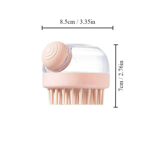 Brosse de Bain pour Chiens avec Distributeur de Shampoing 0