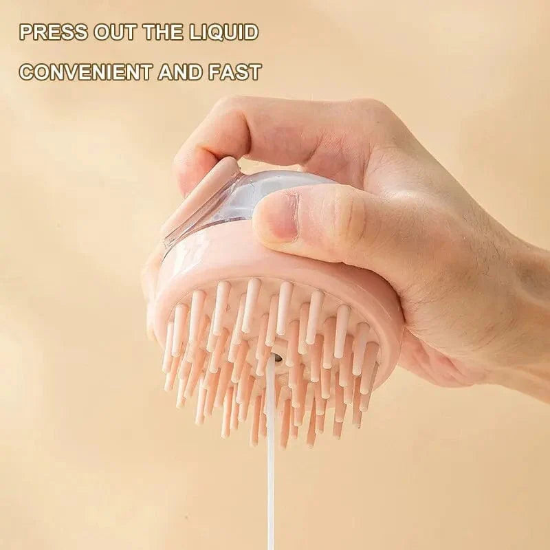 Brosse de Bain pour Chiens avec Distributeur de Shampoing 3