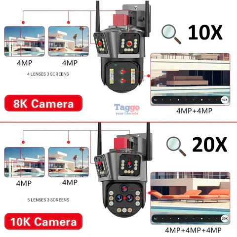 Caméra de Sécurité WiFi 10K avec Zoom Optique 20x 4