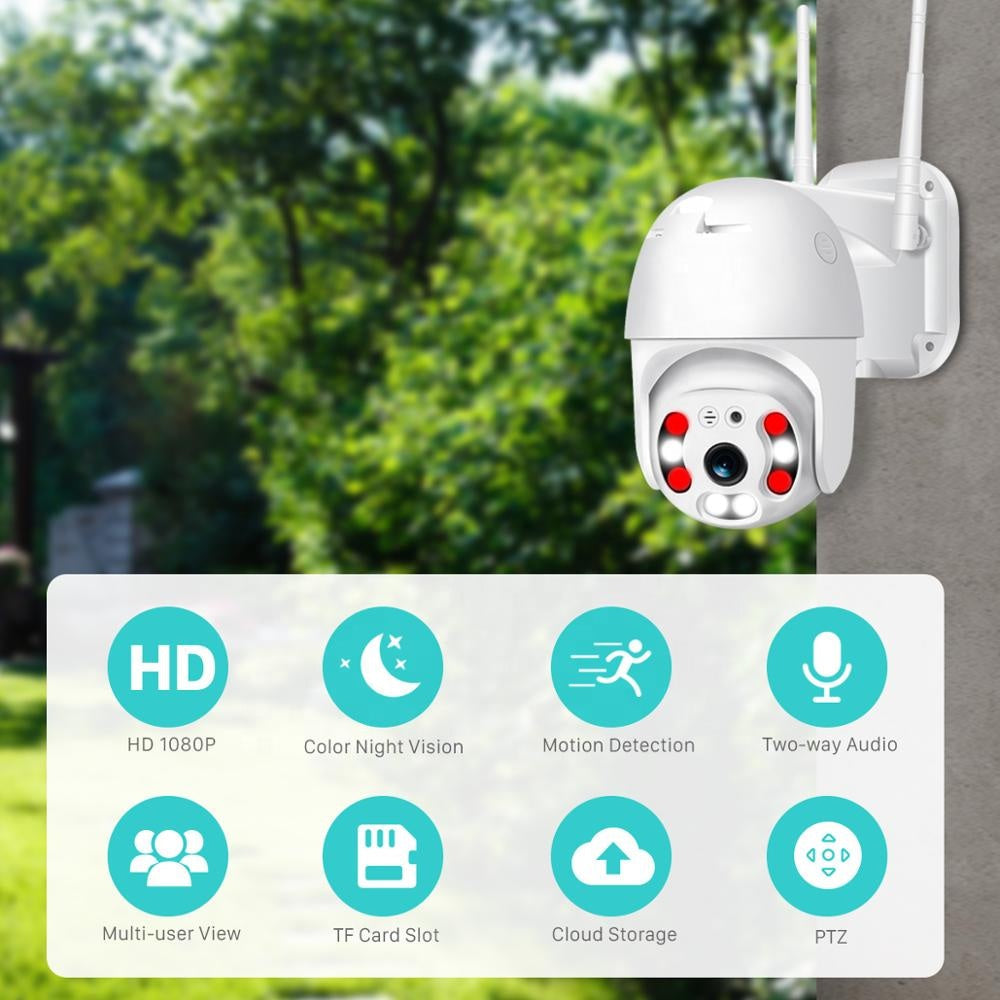 Caméra de Surveillance Extérieure WiFi 360° avec Vision Panoramique et Détection de Mouvement 1