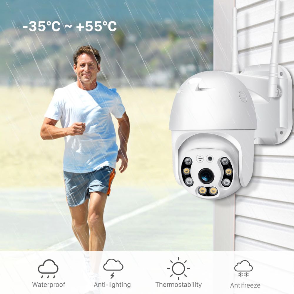 Caméra de Surveillance Extérieure WiFi 360° avec Vision Panoramique et Détection de Mouvement 3