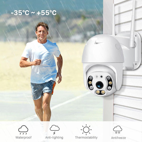 Caméra de Surveillance Extérieure WiFi 360° avec Vision Panoramique et Détection de Mouvement 3