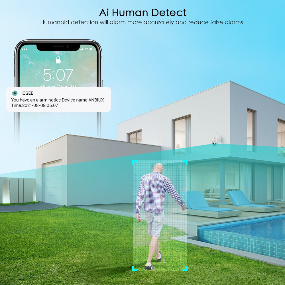Caméra de Surveillance Extérieure WiFi 360° avec Vision Panoramique et Détection de Mouvement 5