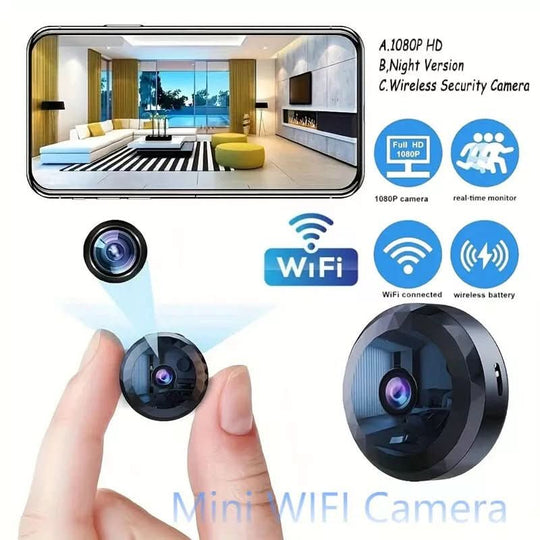 Caméra de Surveillance Mini WiFi 1080P HD Discrète pour Maison et Bureau 0