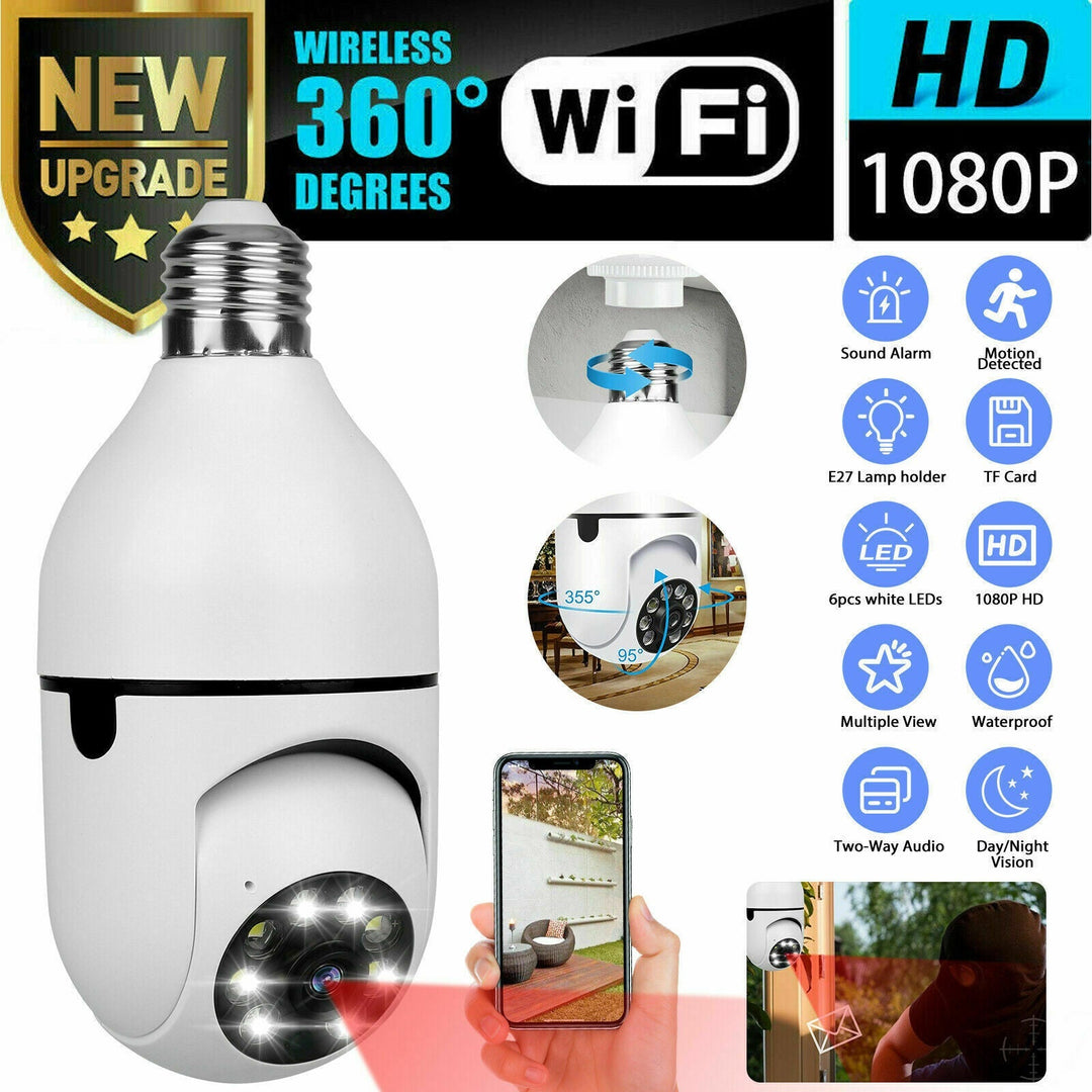 Caméra de Surveillance Sans Fil 1080P WiFi avec Vision Nocturne et Détection de Mouvement 0
