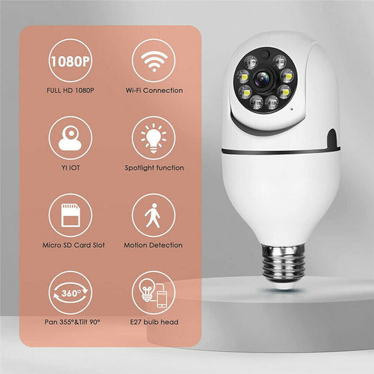 Caméra de Surveillance Sans Fil 1080P WiFi avec Vision Nocturne et Détection de Mouvement 7