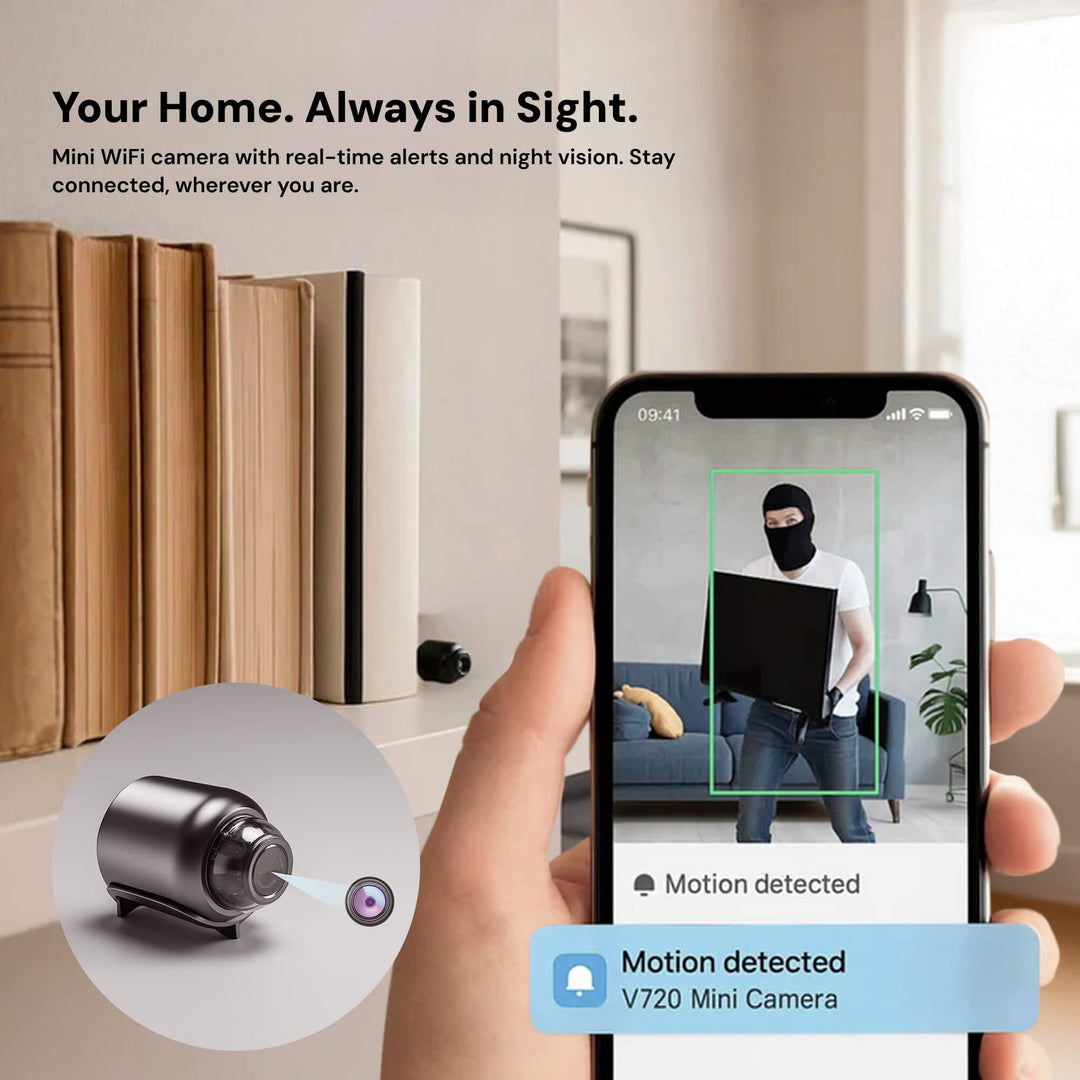 Caméra de Surveillance Sans Fil 1080P avec Vision Nocturne et Détection de Mouvement 1
