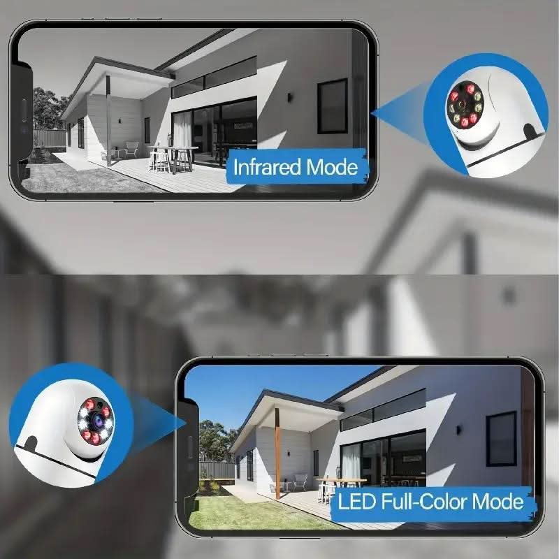 Caméra de Surveillance Sans Fil Extérieur 360° WiFi HD 4