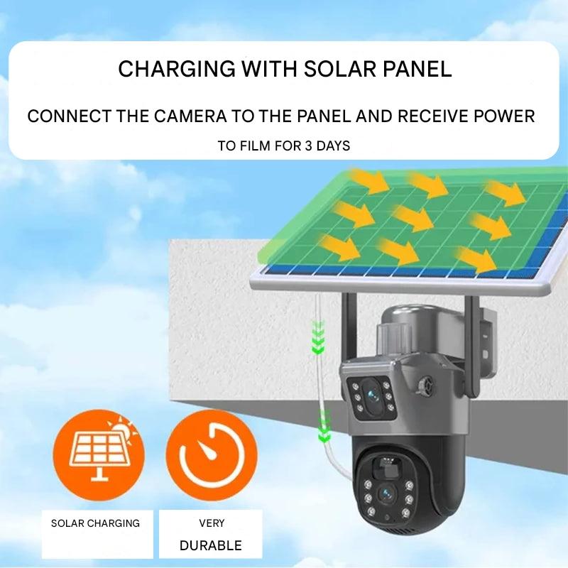 Caméra de sécurité sans fil 4K avec panneau solaire 6