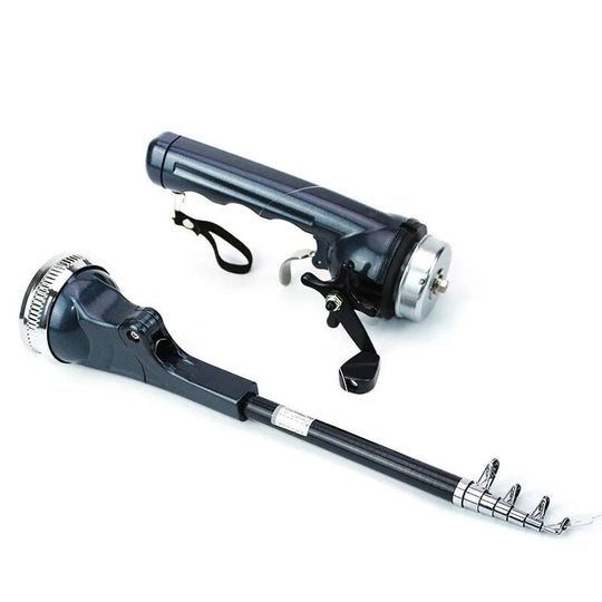 Canne à Pêche Pliable avec Moulinet Intégré 5