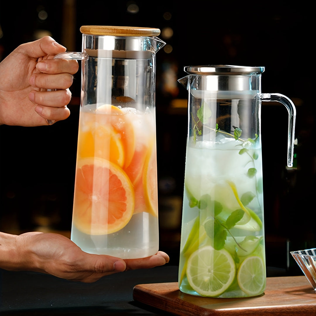 Carafe à Eau Transparent avec Couvercle Pratique pour Cuisine 1