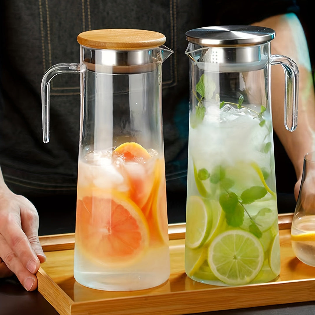 Carafe à Eau Transparent avec Couvercle Pratique pour Cuisine 4