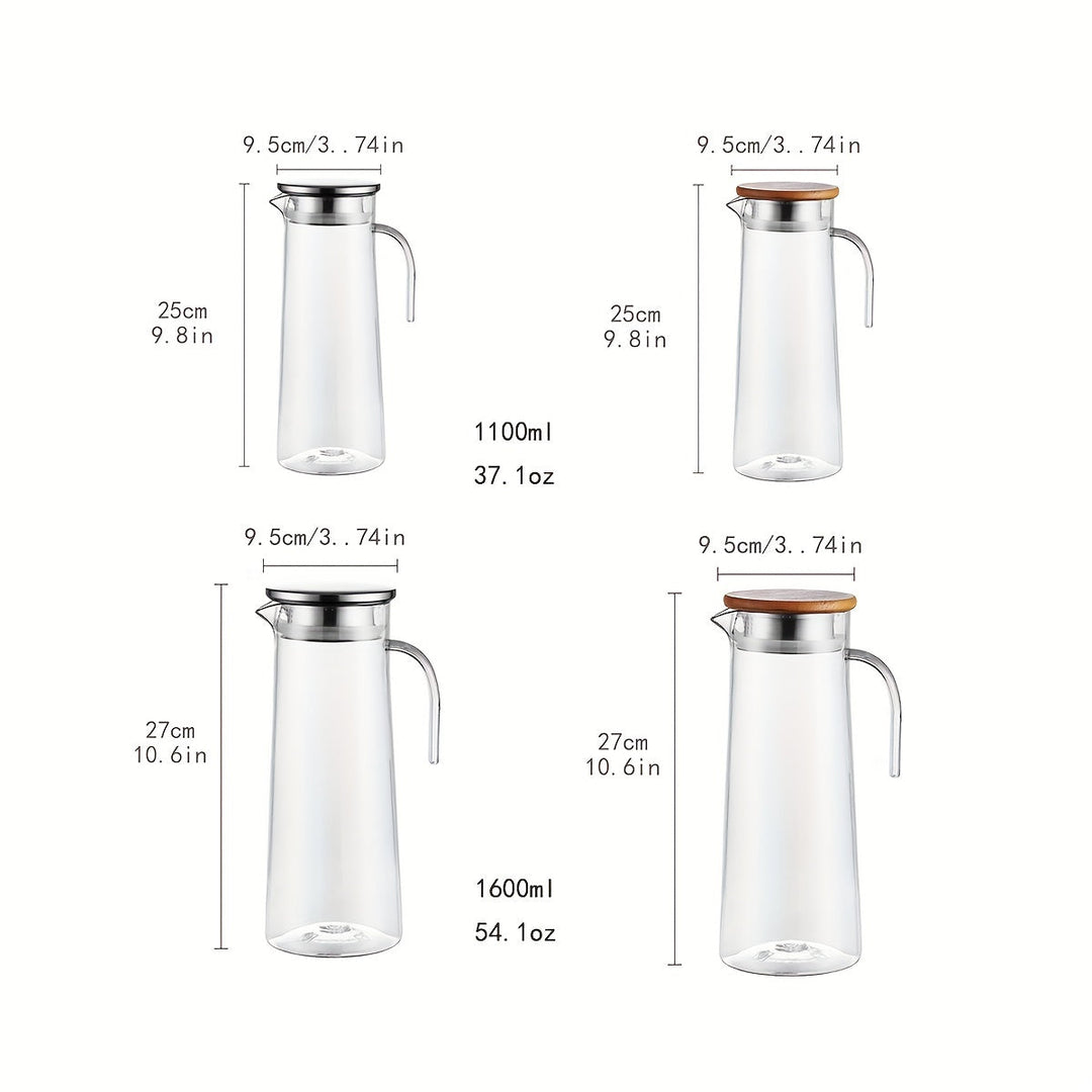 Carafe à Eau Transparent avec Couvercle Pratique pour Cuisine 7
