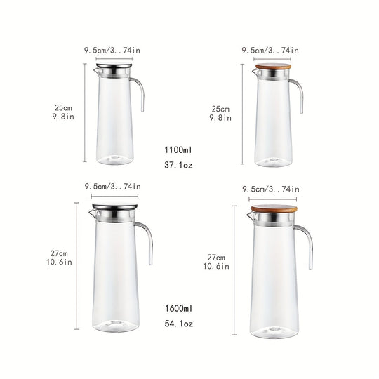 Carafe à Eau Transparent avec Couvercle Pratique pour Cuisine 7