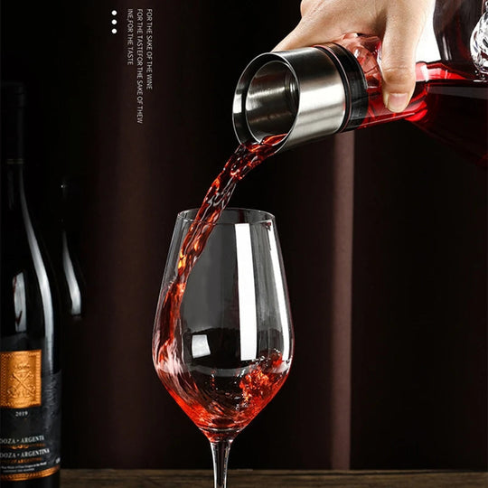 Carafe à Vin à Décanter avec Système d'Aération et Filtre Intégré 2