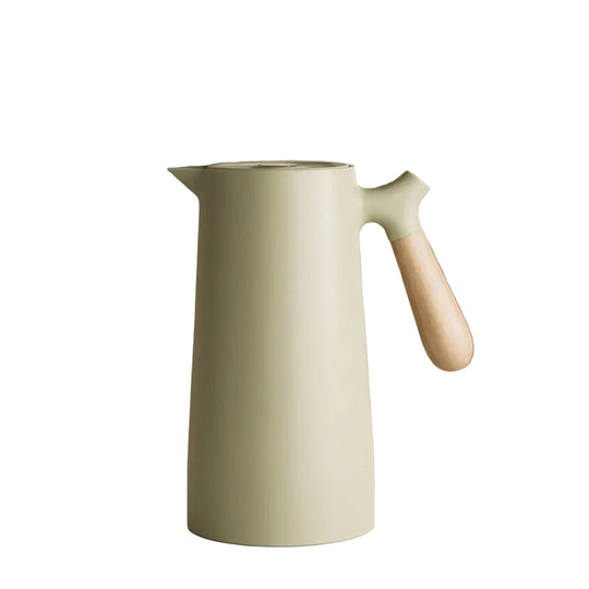 Carafe en Verre Double Paroi avec Poignée en Bois 0