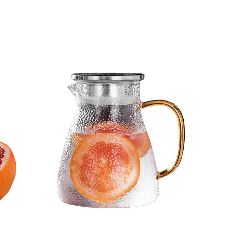 Carafe en Verre Moderne avec Couvercle en Bois pour Boissons Chaudes et Froides 2