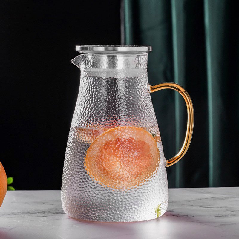 Carafe en Verre Moderne avec Couvercle en Bois pour Boissons Chaudes et Froides 3