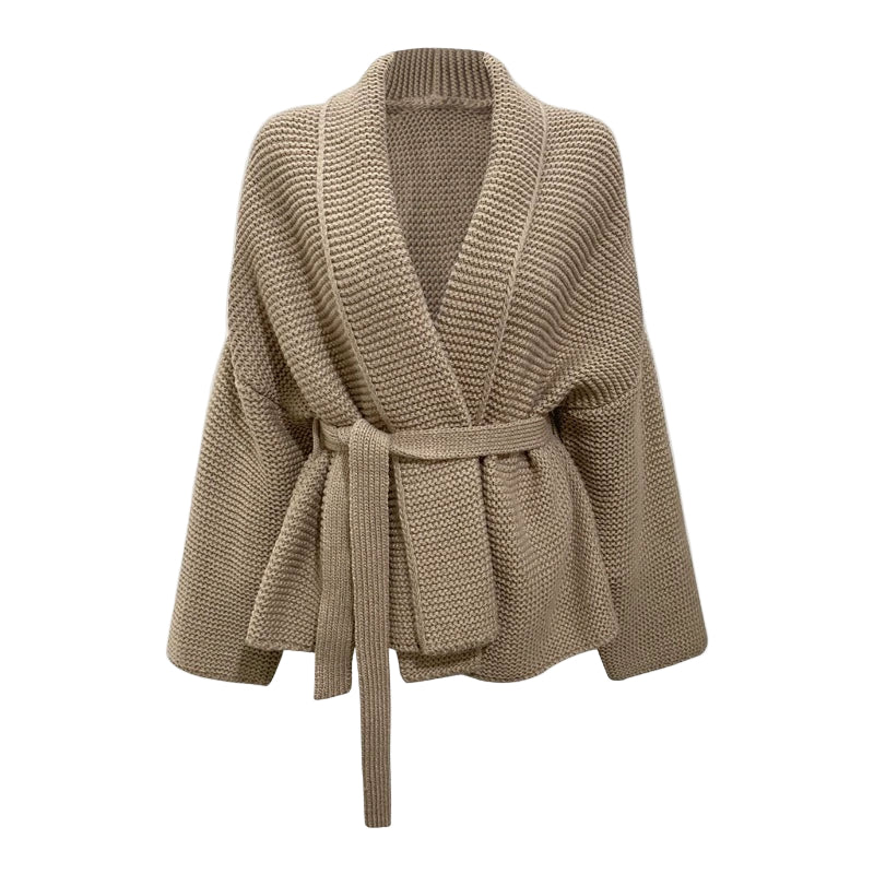 Cardigan Femme en Laine – Tricot Épais – Coupe Oversize 0