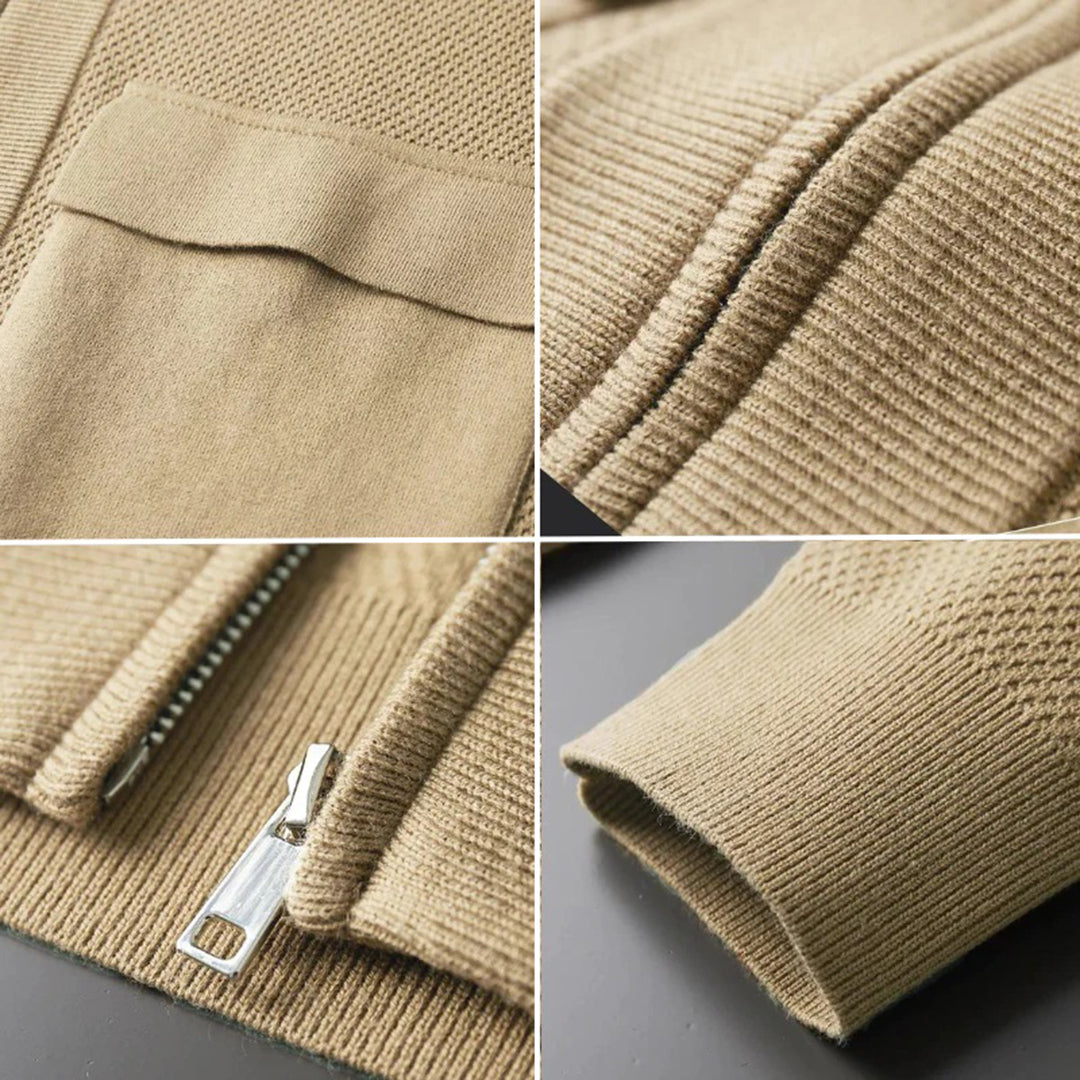 Cardigan Homme Tricoté Classique avec Poches 3