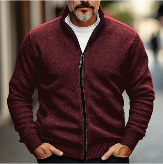 Cardigan Homme Zippé Col Montant 3