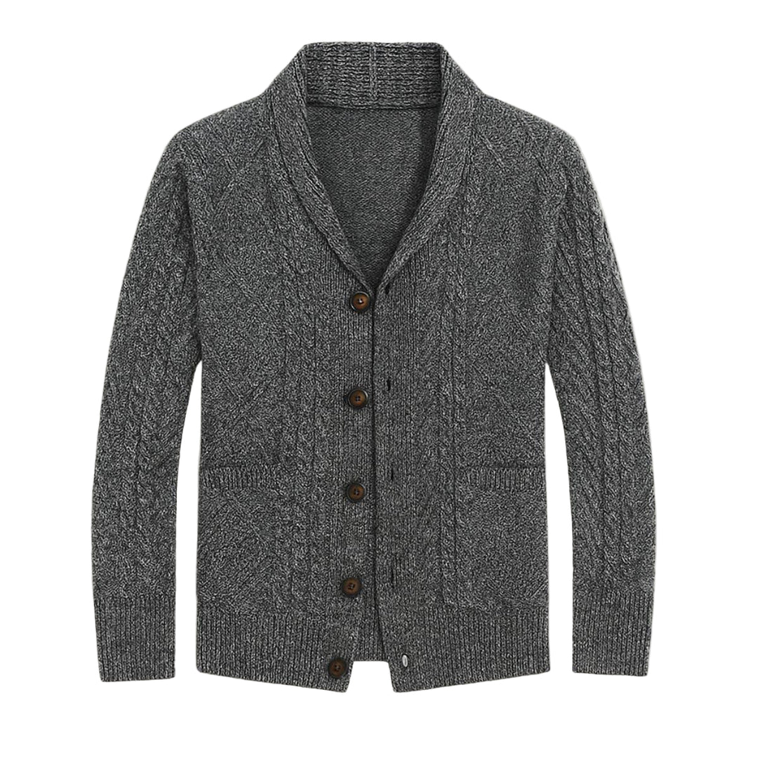 Cardigan Homme en Cachemire Pur Coupe Décontractée 0