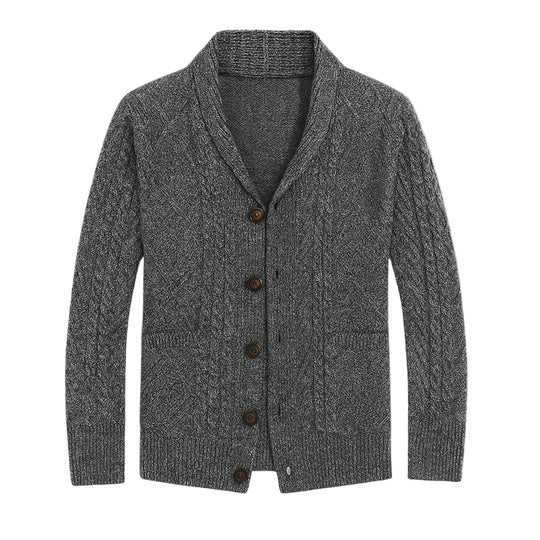 Cardigan Homme en Cachemire Pur Coupe Décontractée 0