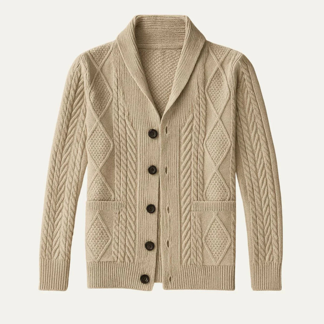Cardigan Homme en Cachemire Pur Coupe Décontractée 1