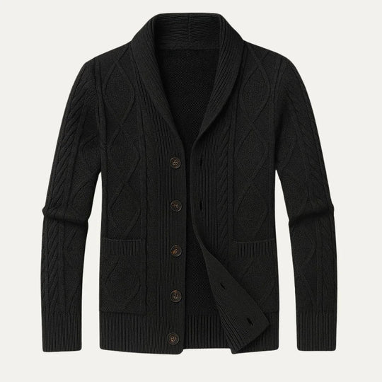 Cardigan Homme en Cachemire Pur Coupe Décontractée 3