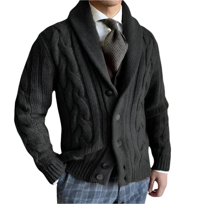 Cardigan Homme en Laine Ajusté pour un Style Décontracté et Élégant 0