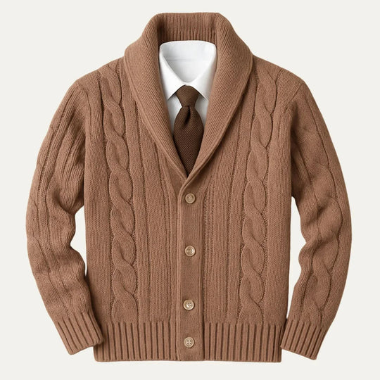 Cardigan Homme en Laine Ajusté pour un Style Décontracté et Élégant 1