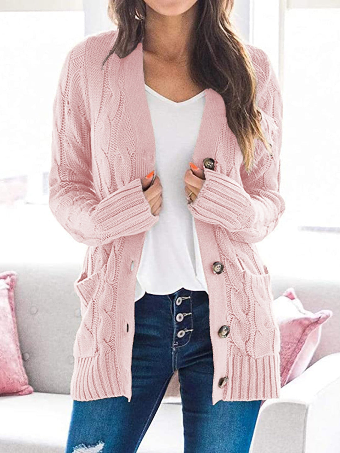 Cardigan Long Femme Décontracté 1