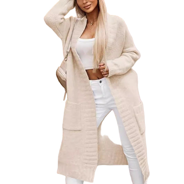 Cardigan Long Femme Tricot Doux Oversize 0